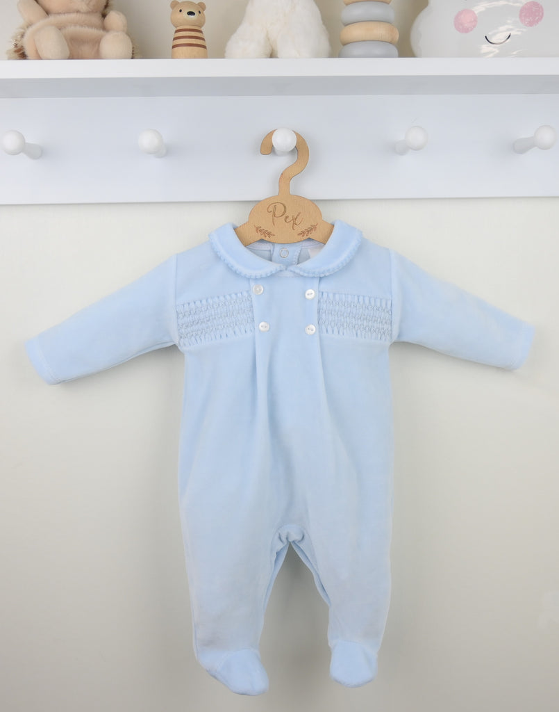 Heirloom Sleepsuit  Blue