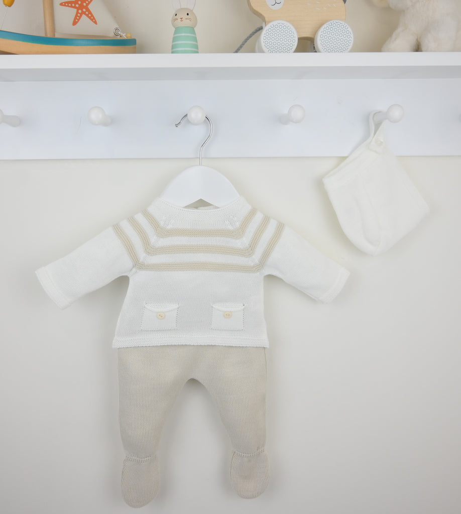 Julius 3 Piece Suit  White/Natural
