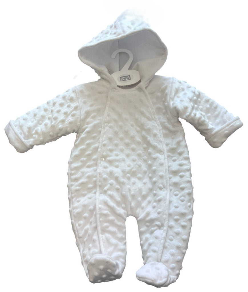 Velour Sleepsuit White