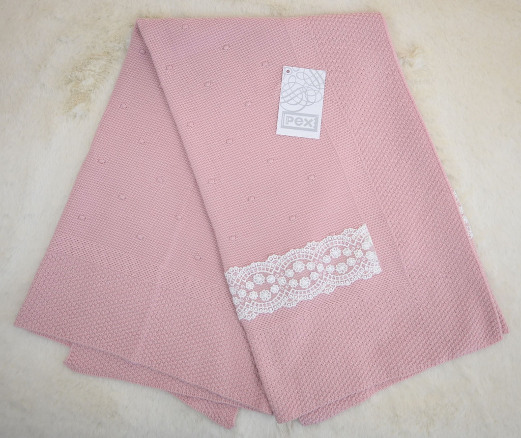 Florence Lace Shawl  Dusky Pink