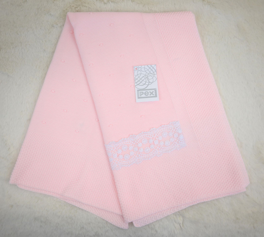 Florence Lace Shawl  Pink