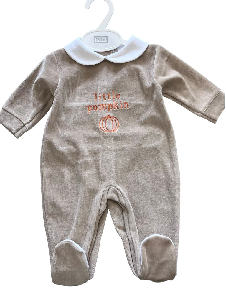 Natural/Orange Pumpkin Sleepsuit