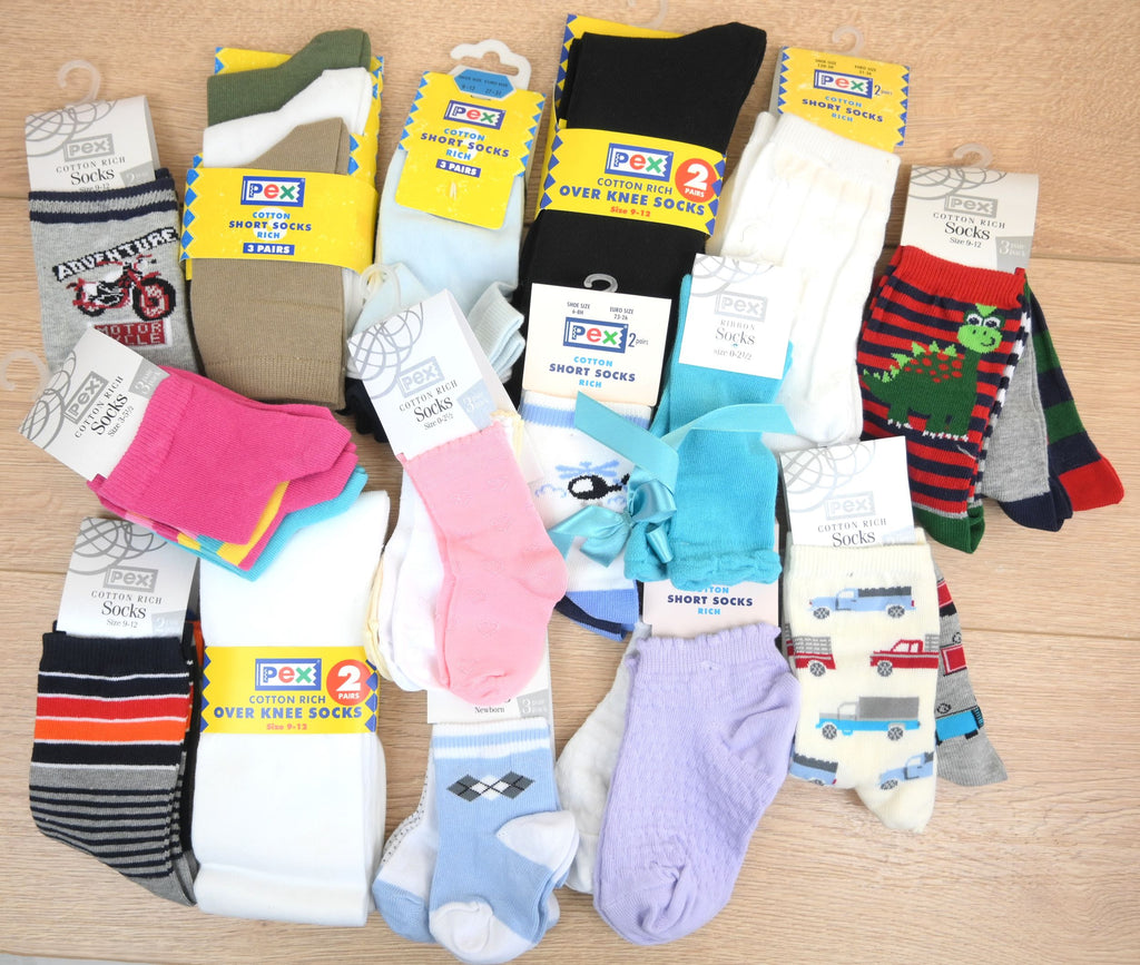 BABY/GIRLS SOCKS WHOLESALE BUNDLE  100 x SELLING UNITS ONLY £20 (200-250 pairs)