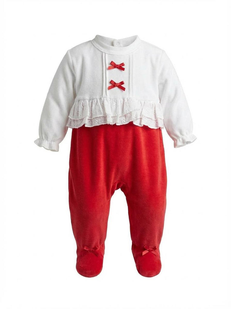 Polly Sleepsuit White/Red