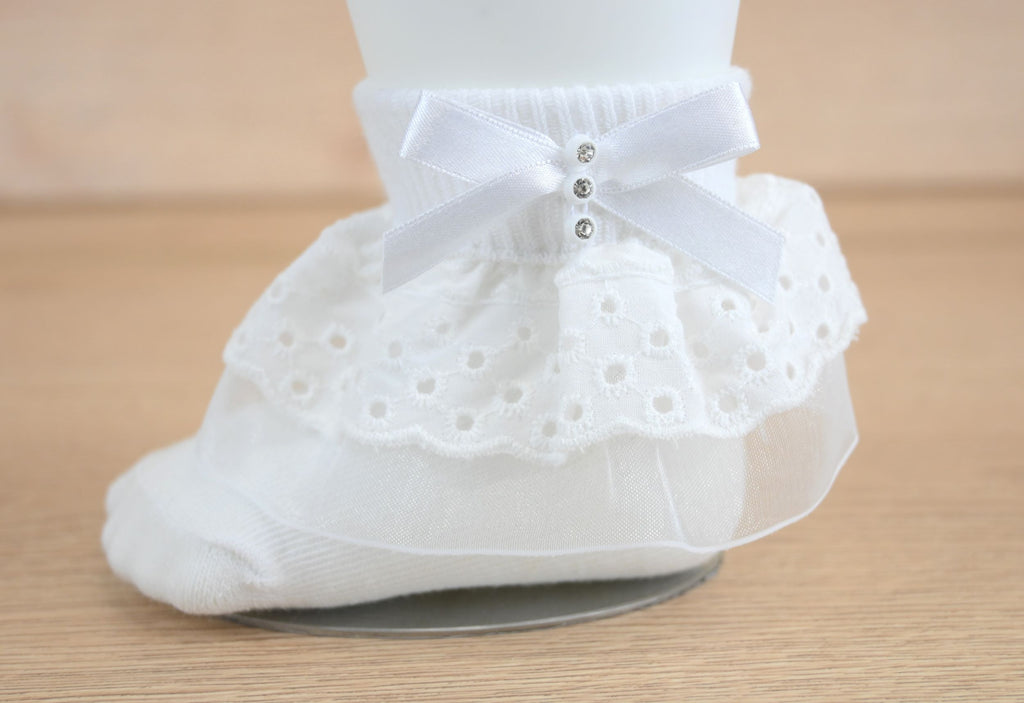 Jane Lace Sock White (Pack of 6)