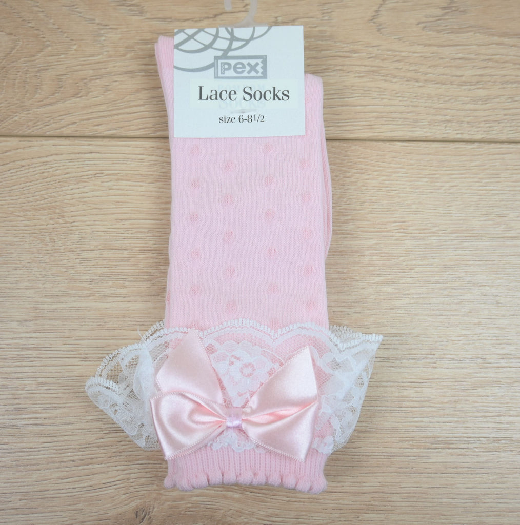 Tina Knee High Socks Pink (Pack of 6)
