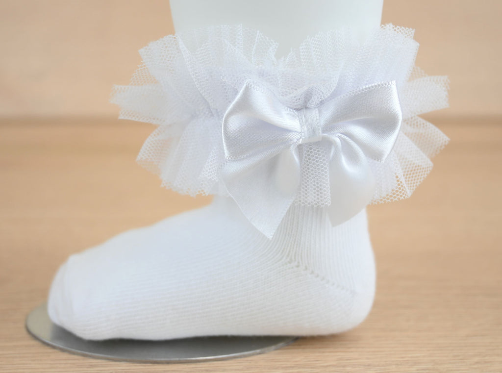 Isla Lace Sock  White (Pack of 6)