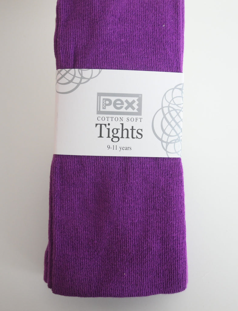 Cotton Soft Tights Aubergine (Pack of 3)
