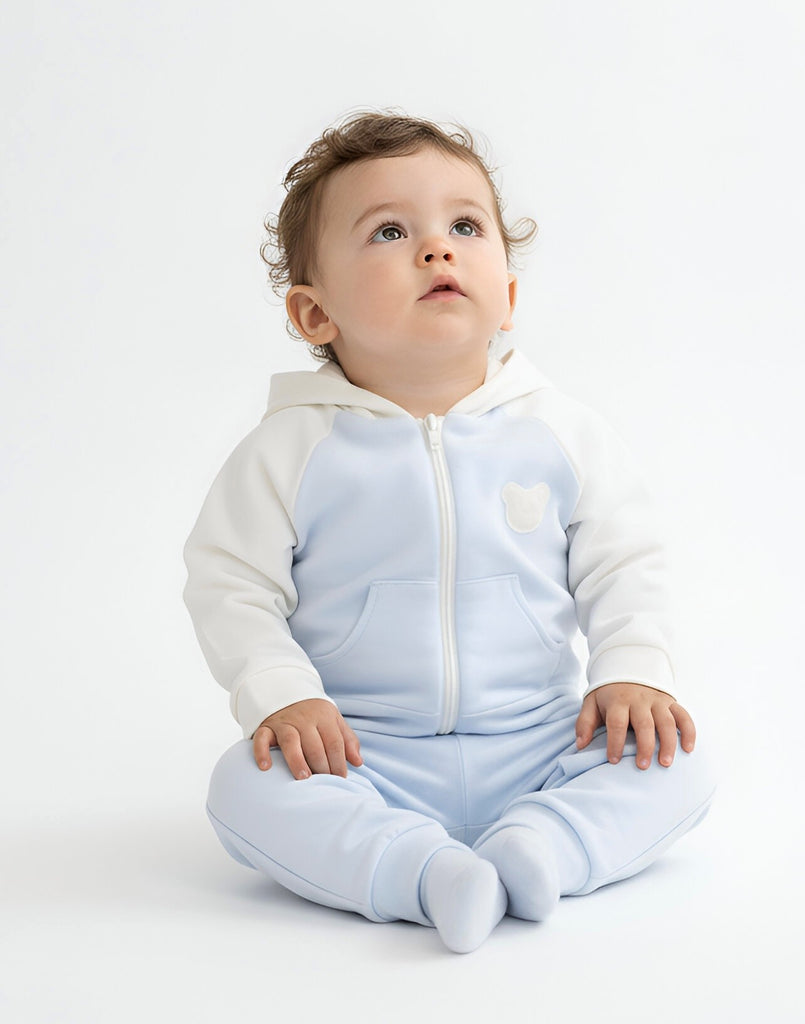 Teddy Tracksuit  Blue/Cream