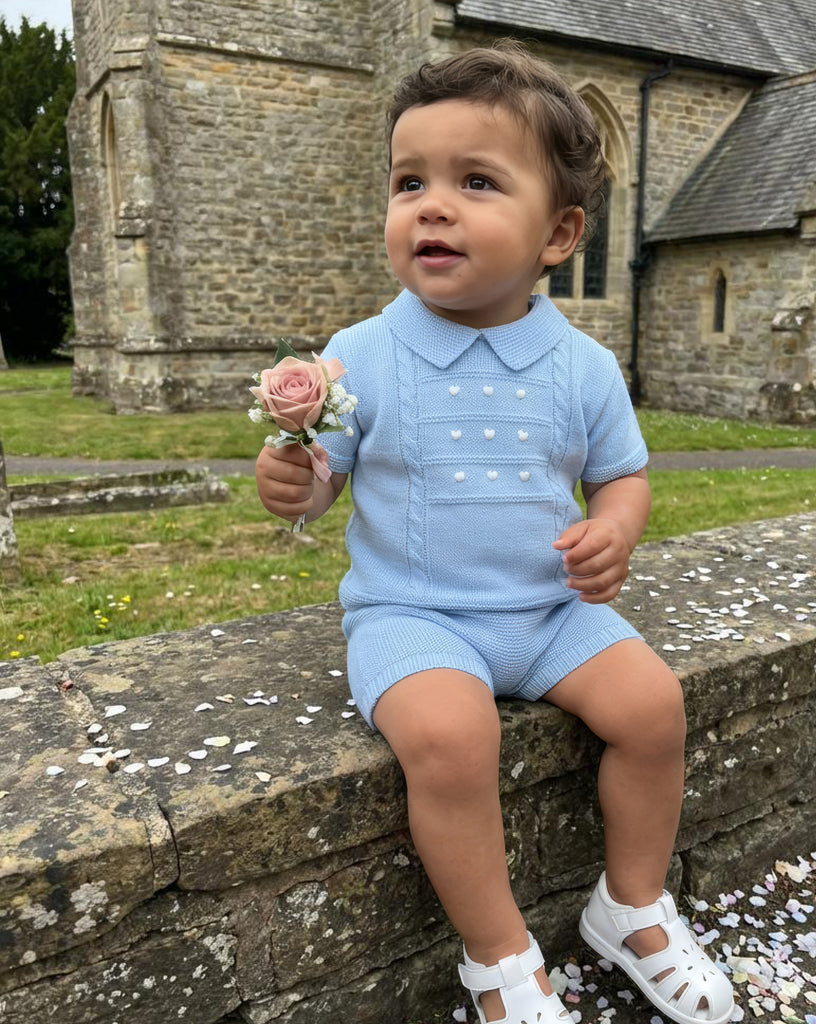 Thomas Shorts Suit  Blue/White