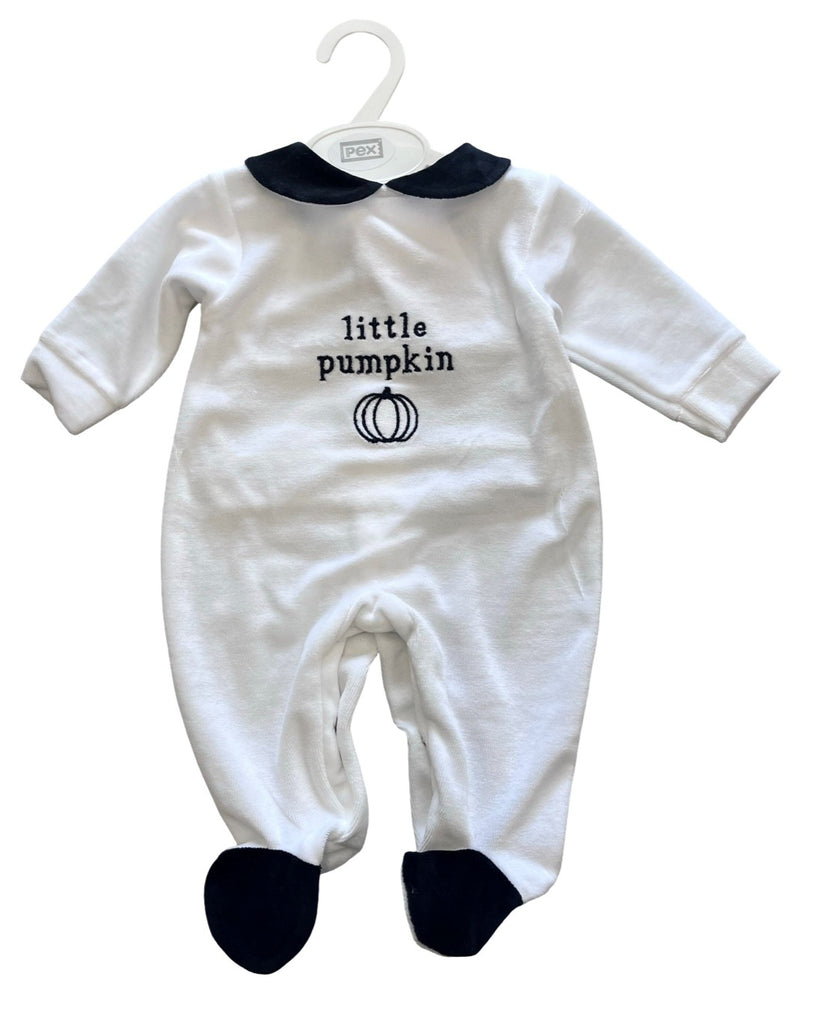 White/Navy Pumpkin Sleepsuit