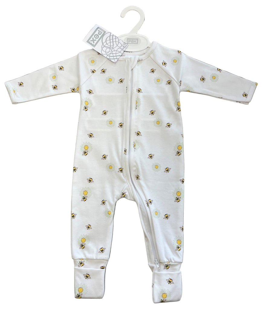 Zipped daisy sleepsuit