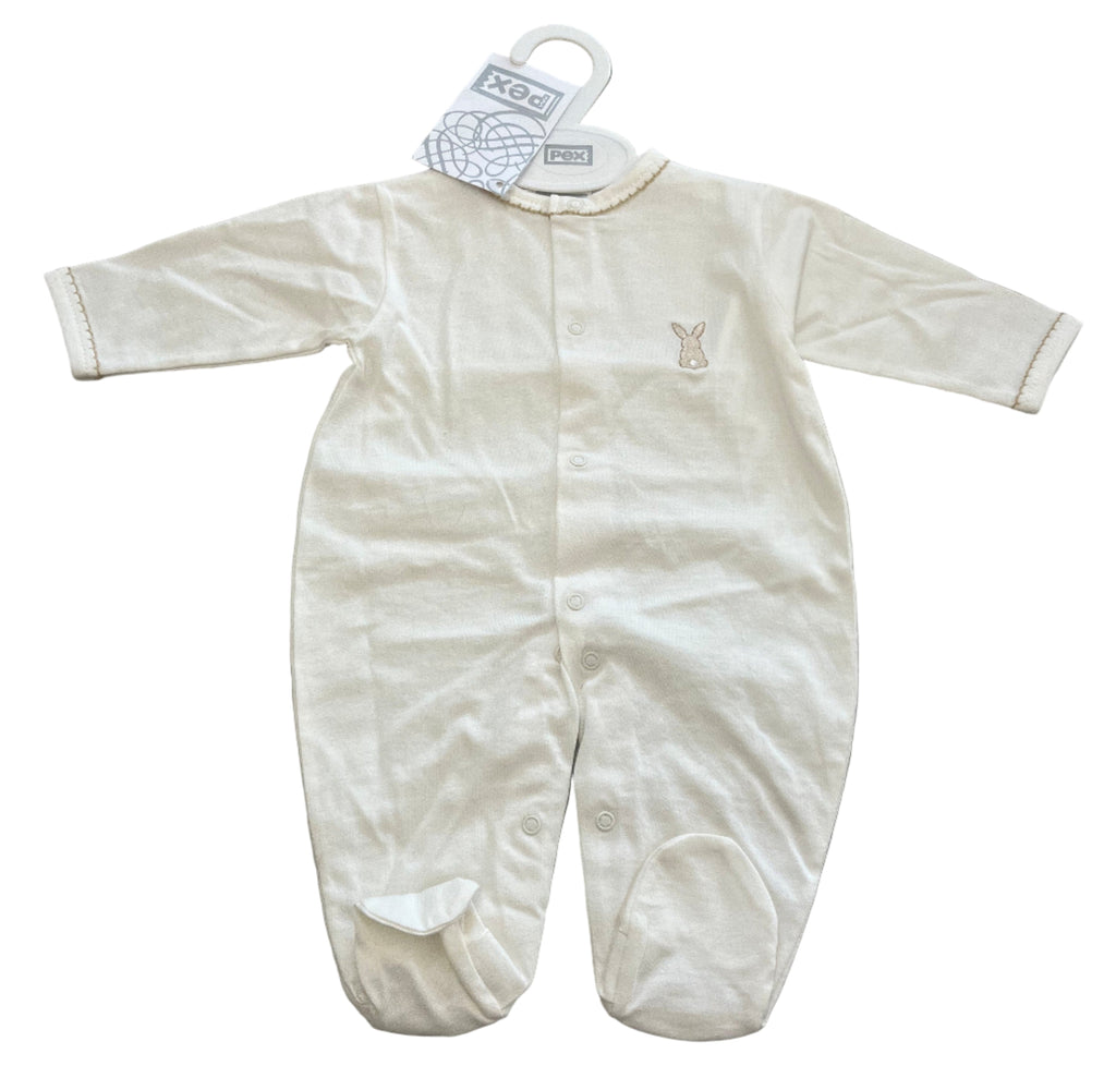 Cream Bunny Sleepsuit