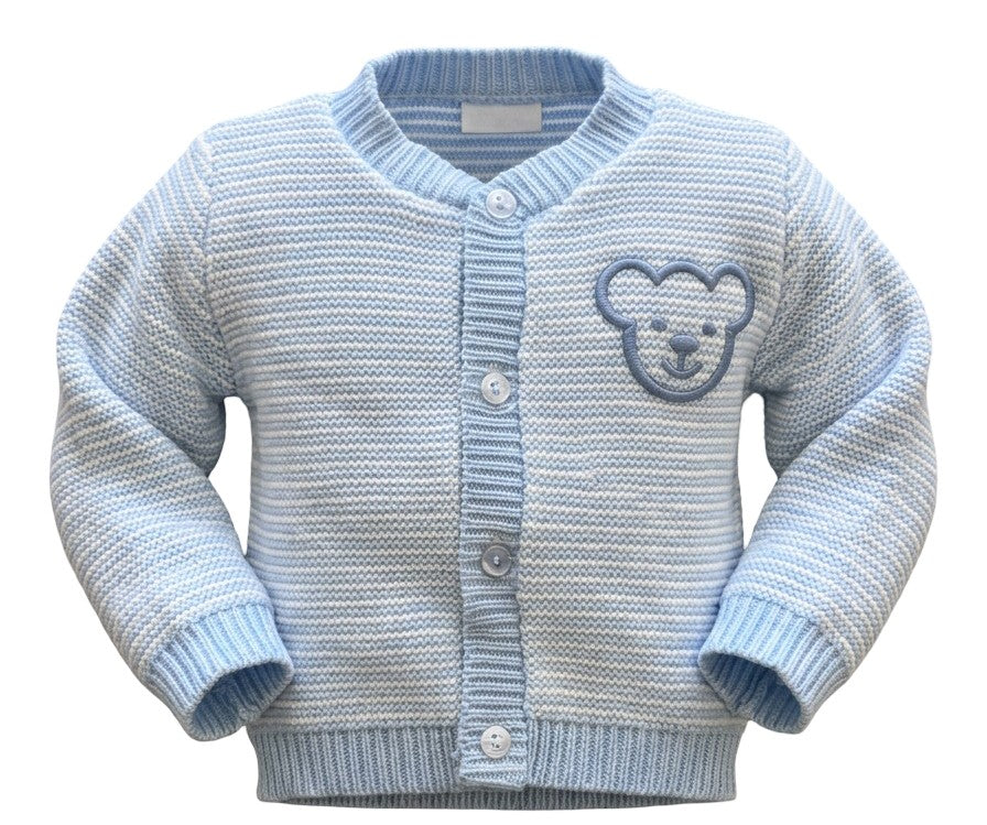 Blue Striped Teddy Cardigan
