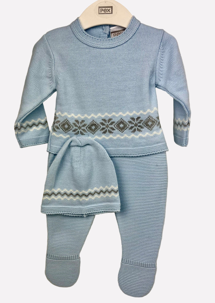Blue fairisle outfit