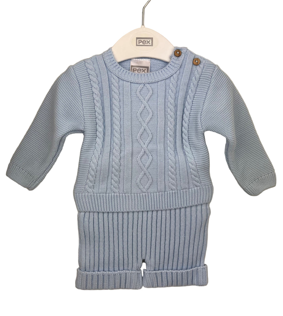 Boys knitted shorts suit