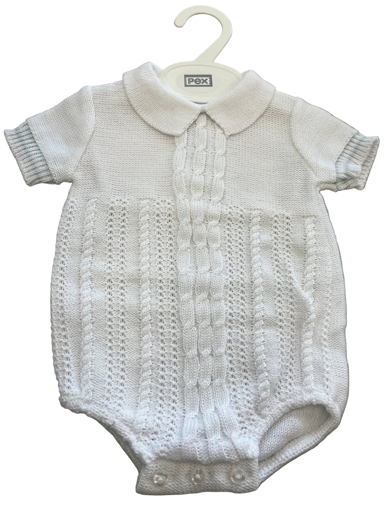 Boys Cable striped romper