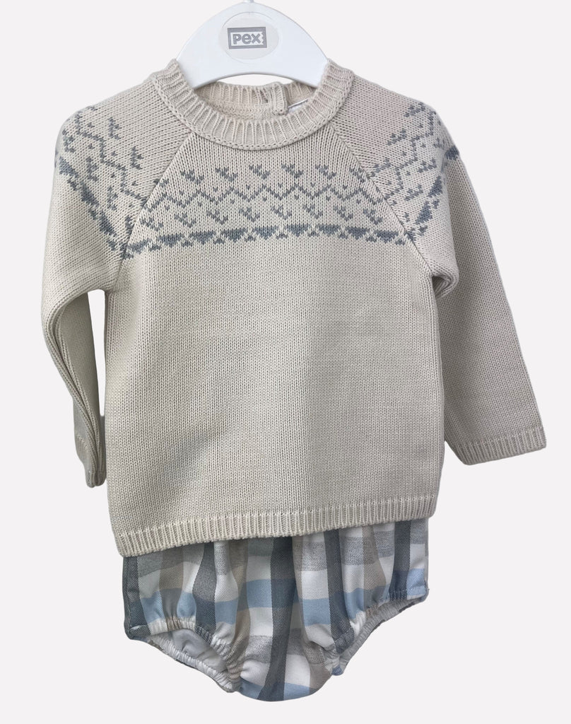 Checked Pants jumper suit natural
