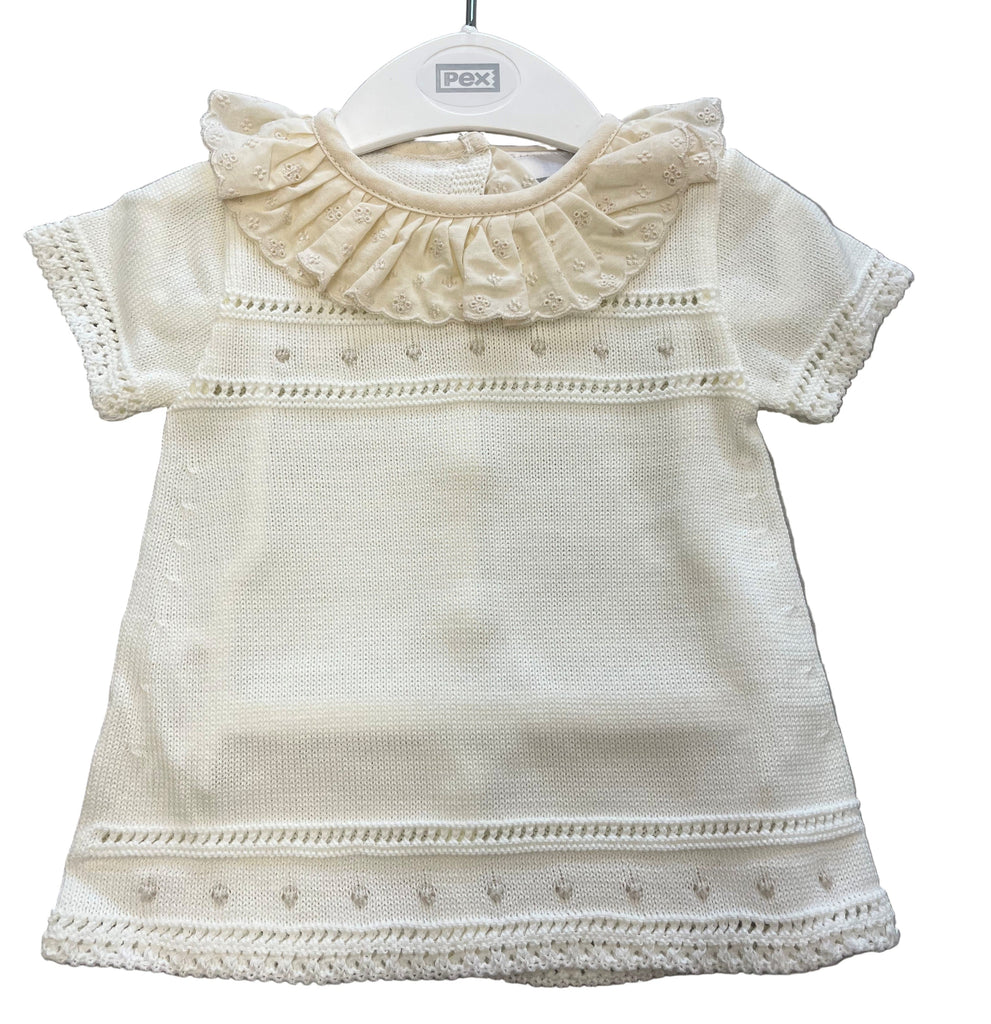 Cream Lace collar dress