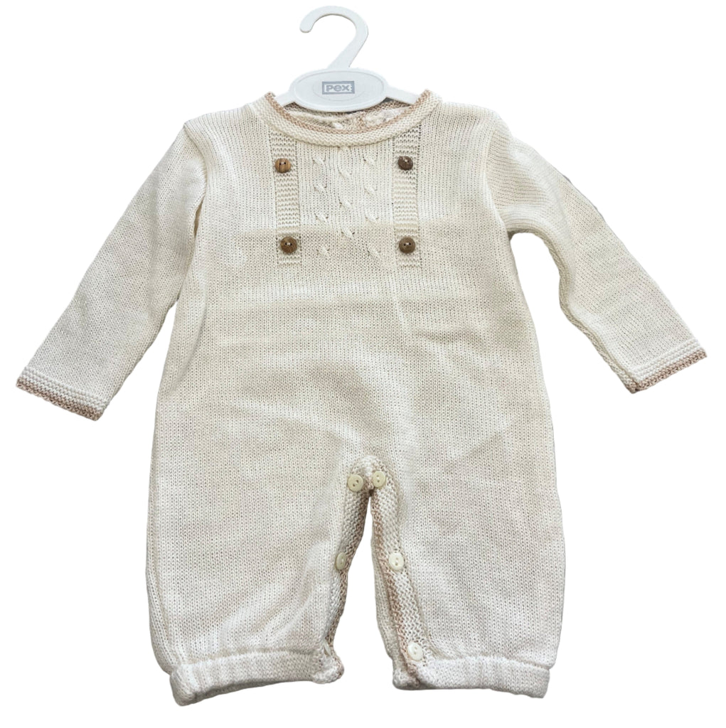 Cream boys romper