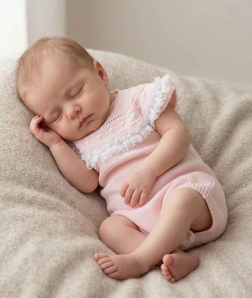 Gia Baby Knitted Romper Pink