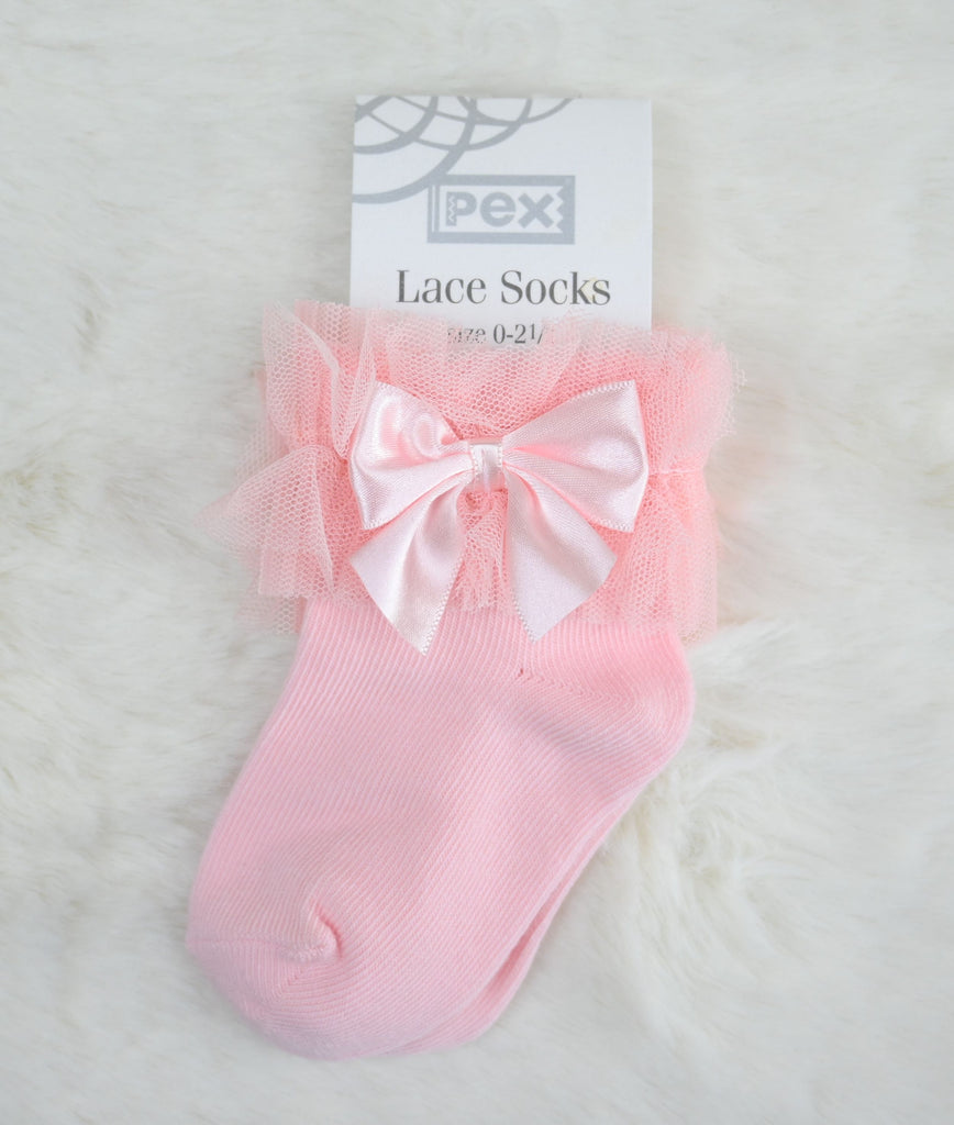 Isla Lace Sock  Pink (Pack of 6)