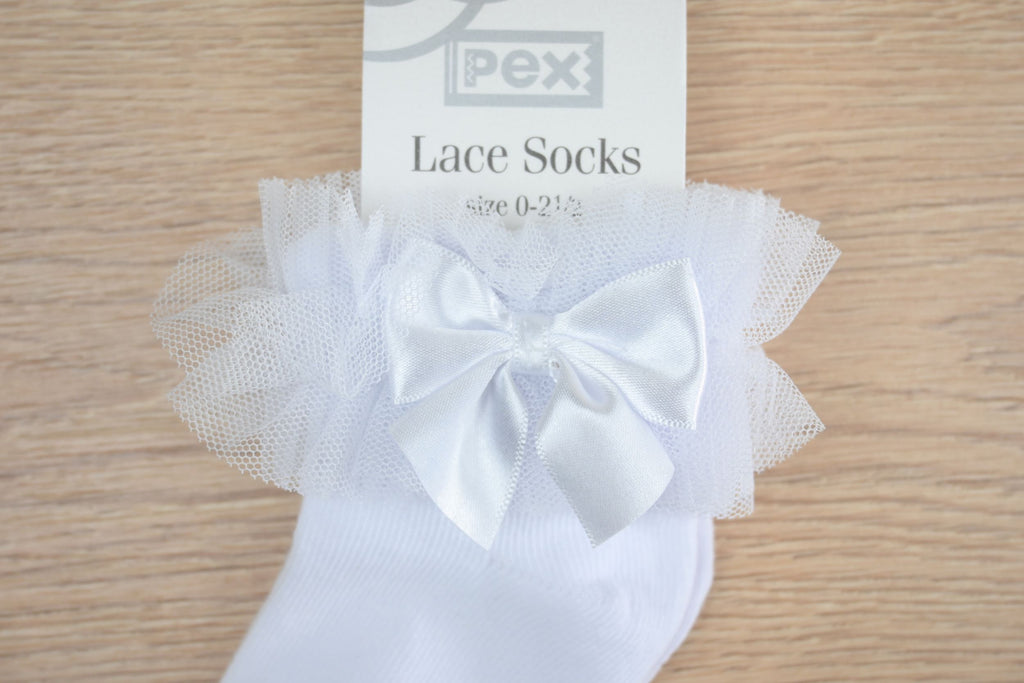 Isla Lace Sock White (Pack of 6) – PexWholesale