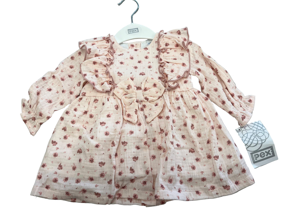 Girls pink floral dress
