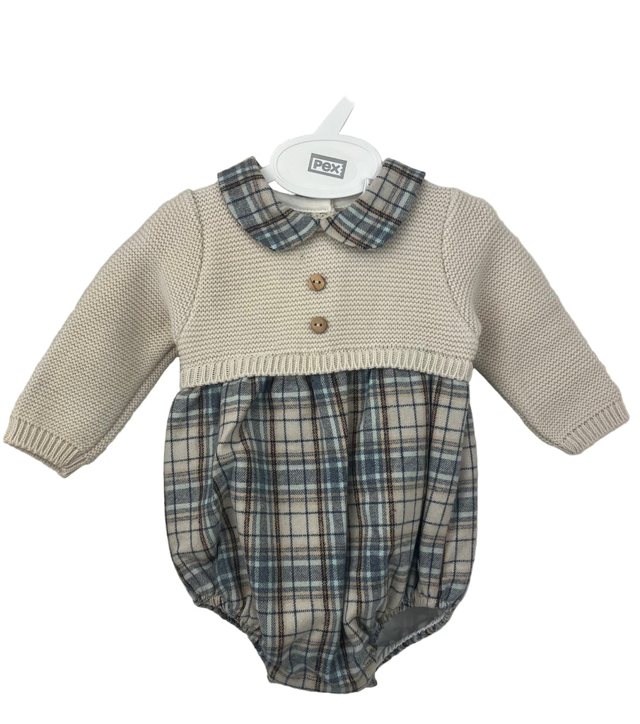 Boys Plaid romper