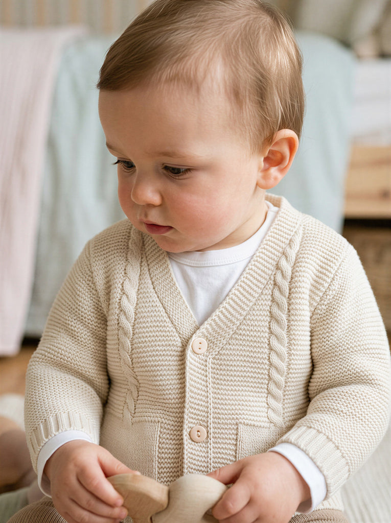 Fletcher Cardigan  Natural (Pack of 3)
