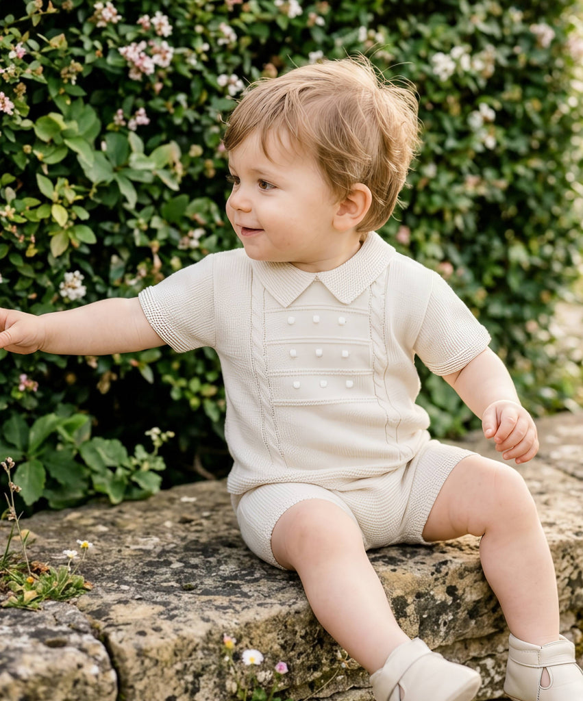 Thomas Shorts Suit  Natural/White