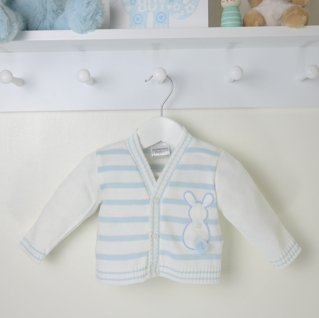 Boys Bunny Cardigan White Pack of 5
