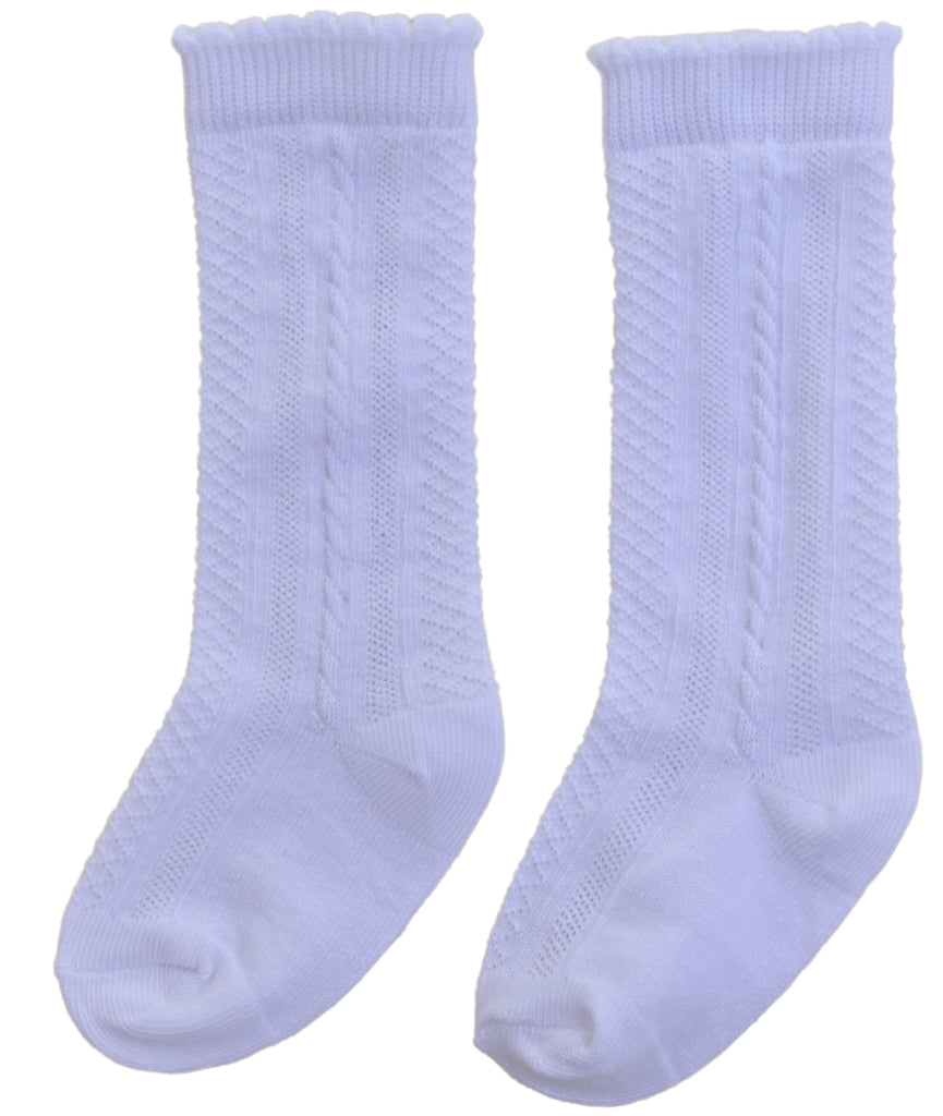 Classic Knee High Socks White (6 x 2 Pair Packs)
