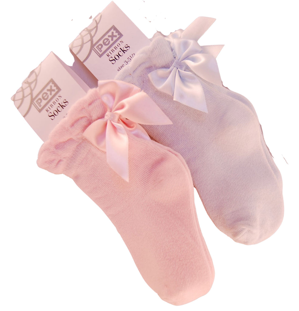 Ribbon Ankle Socks Pink (Pack of 6) – PexWholesale