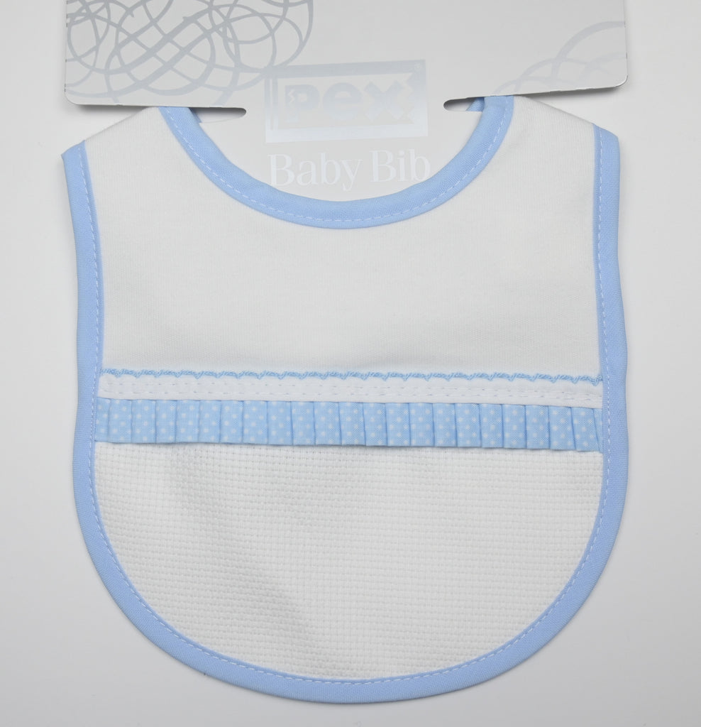 Ruffle Bibs Blue 12 Pack