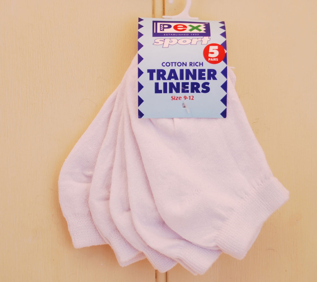 Pex Trainer Liner socks 6 x 5 pair packs.  £3 for 30 pairs of Pex socks